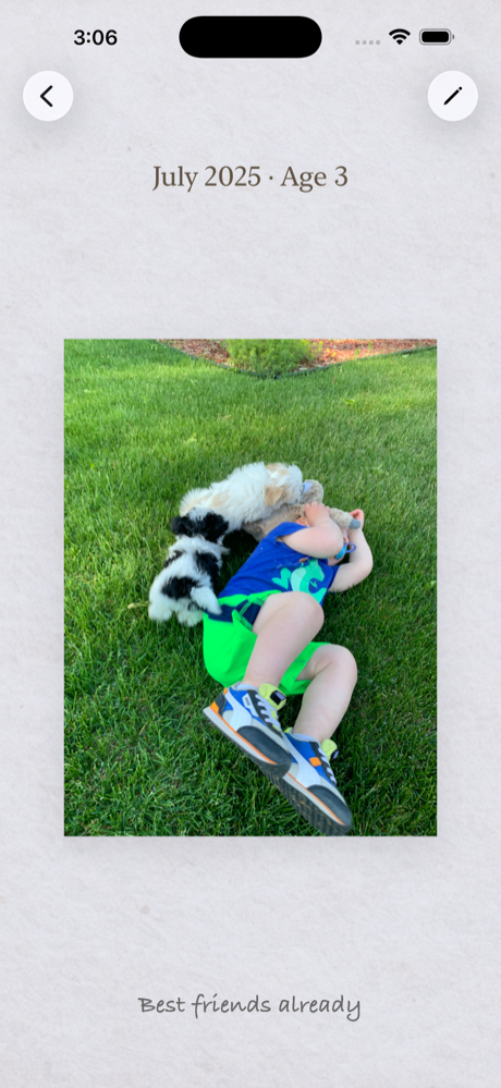 Boy and dog moment page